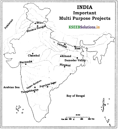 KSEEB Solutions for Class 10 Geography Chapter 6 Indian Water Resources
